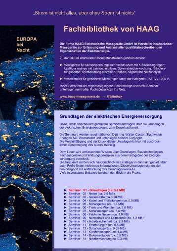 Seminar 01 - Grundlagen - HAAG Elektronische Messgeräte GmbH