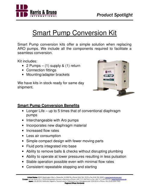 Smart Pump Conversion Kit - Harris & Bruno