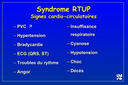 Syndrome RTUP