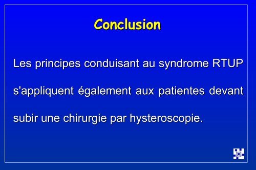 Syndrome RTUP