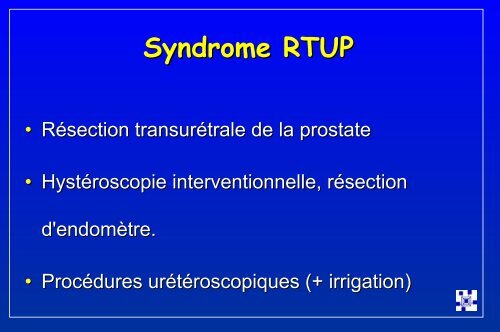 Syndrome RTUP