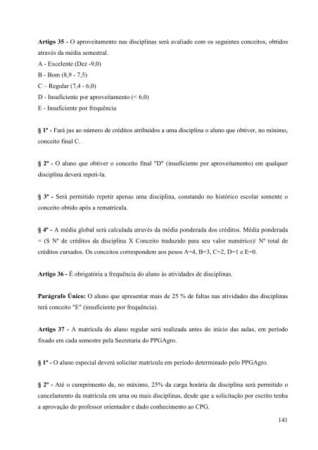 Projeto PolÃ­tico PedagÃ³gico do PPGAgro 2010 - Programa de PÃ³s ...