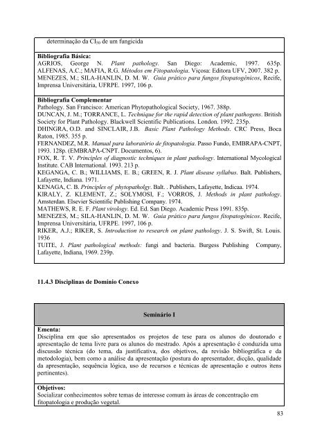 Projeto PolÃ­tico PedagÃ³gico do PPGAgro 2010 - Programa de PÃ³s ...