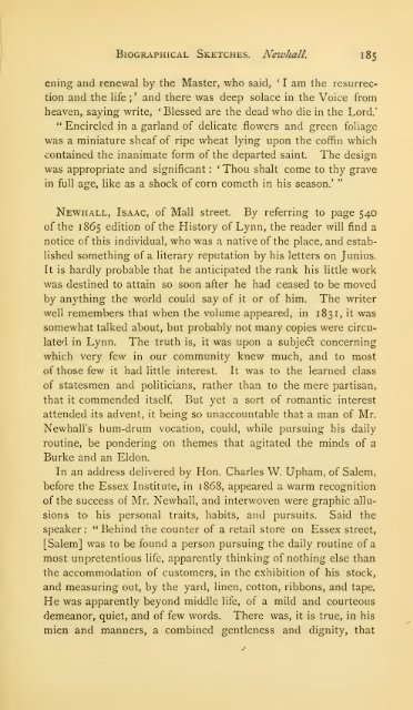 History of Lynn, Essex County, Massachusetts, including Lynnfield ...