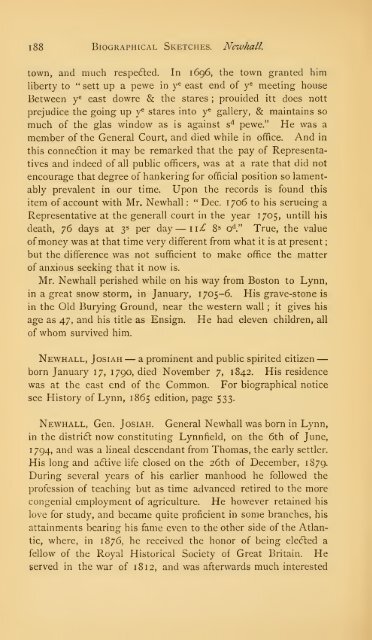 History of Lynn, Essex County, Massachusetts, including Lynnfield ...