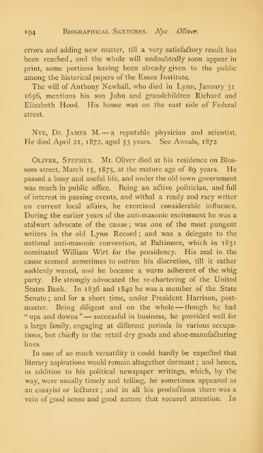 History of Lynn, Essex County, Massachusetts, including Lynnfield ...