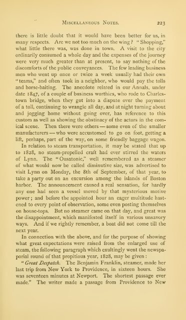 History of Lynn, Essex County, Massachusetts, including Lynnfield ...