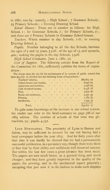 History of Lynn, Essex County, Massachusetts, including Lynnfield ...