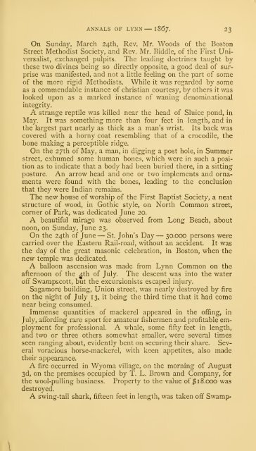 History of Lynn, Essex County, Massachusetts, including Lynnfield ...