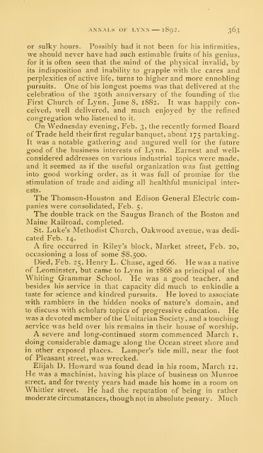 History of Lynn, Essex County, Massachusetts, including Lynnfield ...