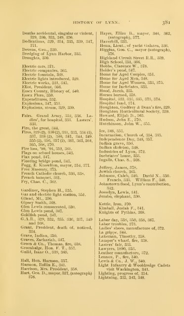 History of Lynn, Essex County, Massachusetts, including Lynnfield ...