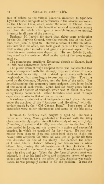 History of Lynn, Essex County, Massachusetts, including Lynnfield ...