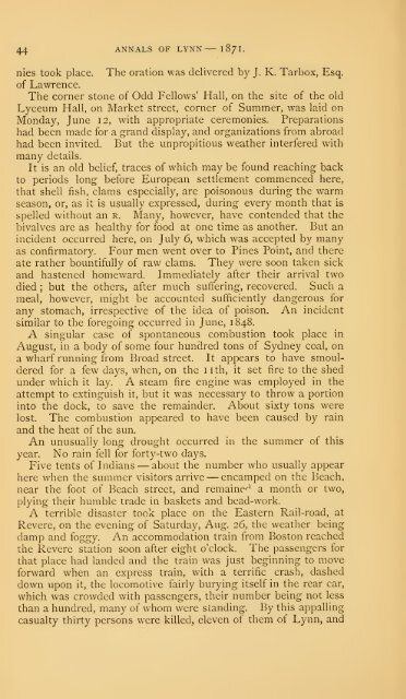 History of Lynn, Essex County, Massachusetts, including Lynnfield ...