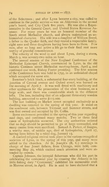 History of Lynn, Essex County, Massachusetts, including Lynnfield ...