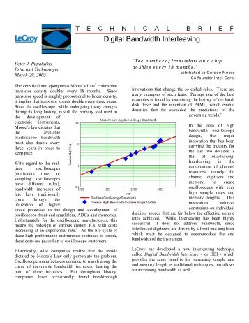 Digital Bandwidth Interleaving - Teledyne LeCroy