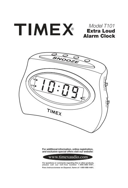 Model T101 Extra Loud Alarm Clock - TIMEX Audio