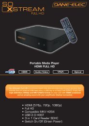 HDMI (576p, 720p, 1080p) • Full HD • Compatible ... - DaneDigital