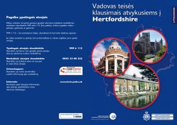 Hertfordshire Newcomers Lithuanian - Hertfordshire Constabulary