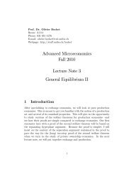 Advanced Microeconomics Fall 2010 Lecture Note 3 General ...