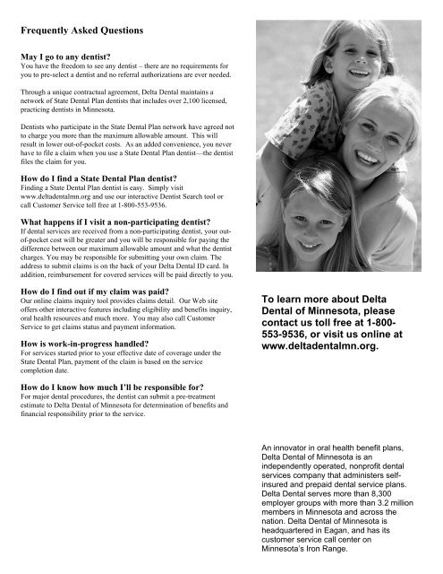 State Dental Plan - Delta Dental Of Minnesota