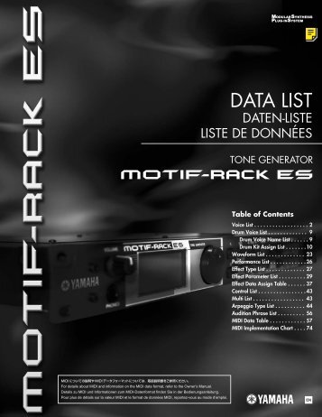 motif-rack es - Yamaha