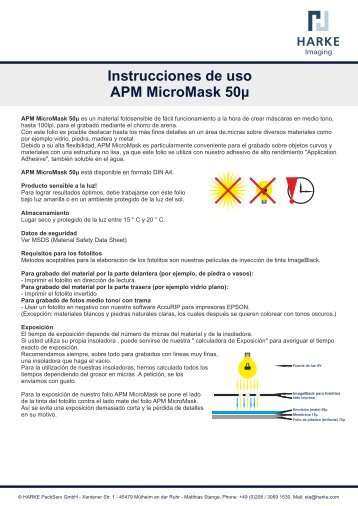 Instrucciones de uso APM MicroMask 50Âµ