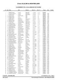 Classement de la manche No 3 - asapm.fr