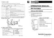 Sanden USD Bill Validator Manual - Vendo