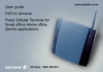 user manual for the Ericsson F251m fixed cellular terminal - FCT251 ...