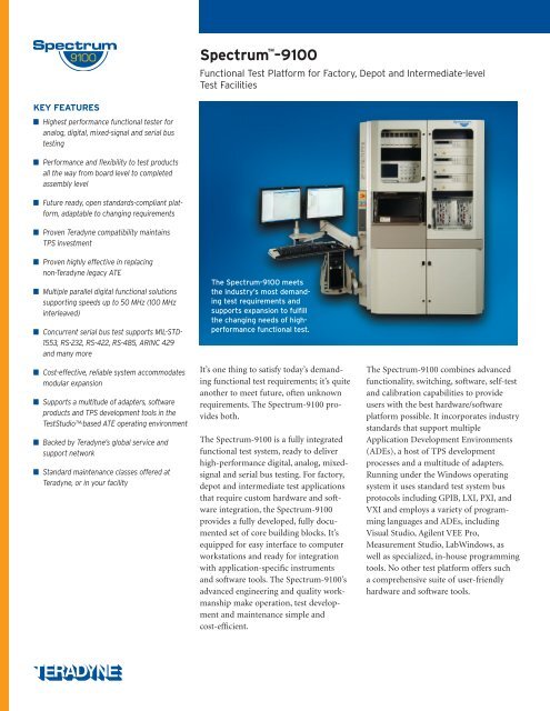 Spectruma A 9100 Teradyne