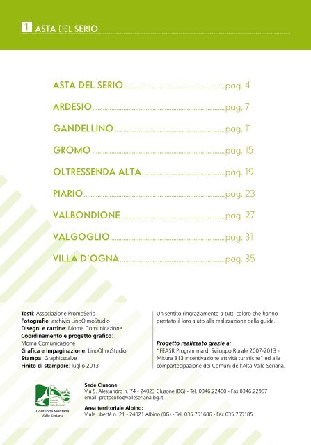 AstA del serio - ComunitÃ  Montana Valle Seriana