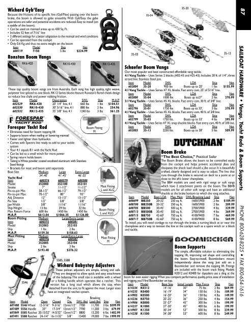 Schaefer Boom Vang 3:1 for Sailboats Up to 33-Feet