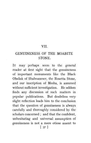 Genuineness of the Moabite Stone - Biblical Archaeology.org.uk