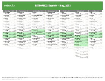 RETROPLEX Schedule - May, 2013 - Starz