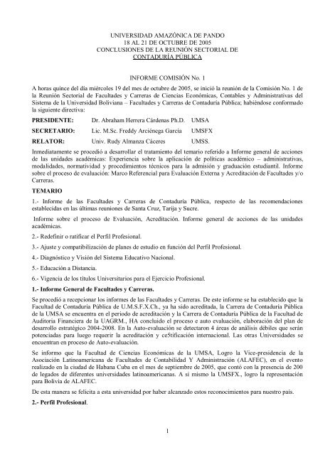 INFORME COMISION No