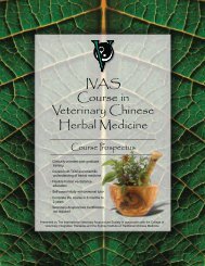 IVAS Course in Veterinary Chinese Herbal Medicine - Vet-congress