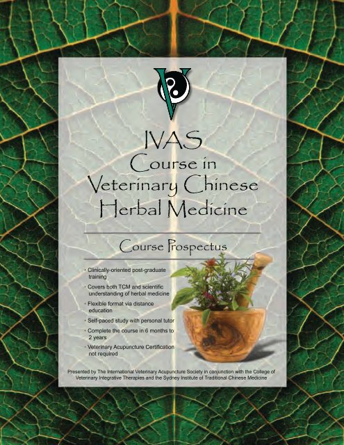 IVAS Course in Veterinary Chinese Herbal Medicine - Vet-congress