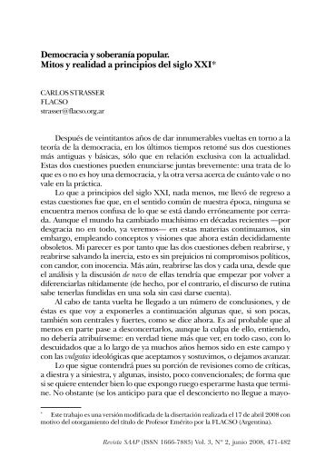 Democracia y soberanÃ­a popular. Mitos y realidad a principios del ...