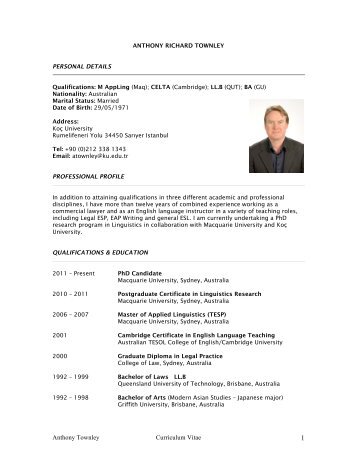 cv english
