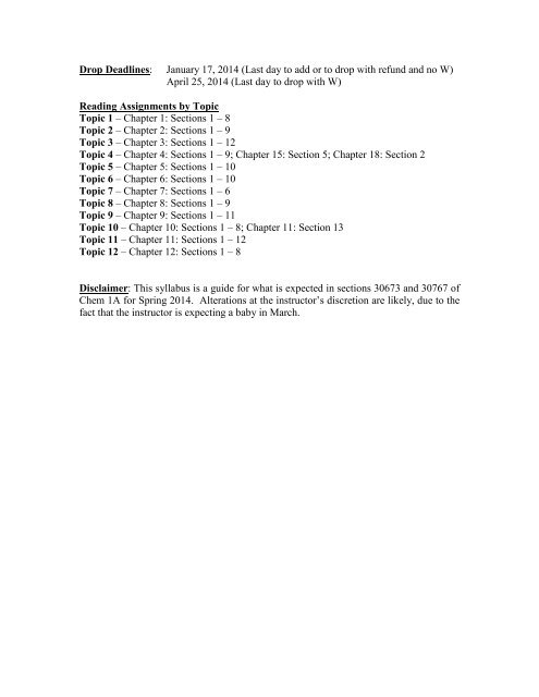 Syllabus and Schedule - Moorpark College