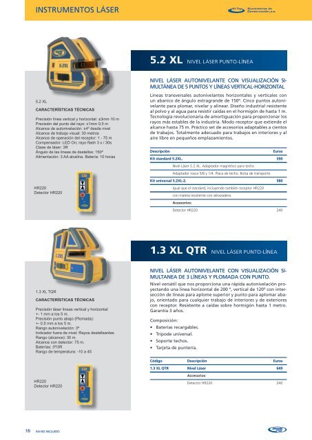 CatÃ¡logo Spectra Precision Laser - Al-Top TopografÃ­a