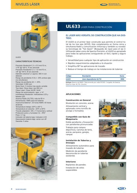 CatÃ¡logo Spectra Precision Laser - Al-Top TopografÃ­a