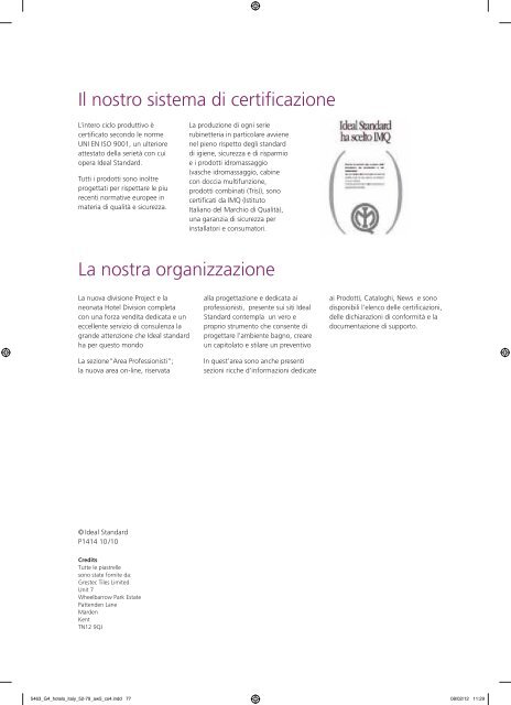 Soluzioni per hotel - Ideal Standard