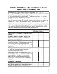 Pathway Student Support Self-Assessment Tool - ConnectEd