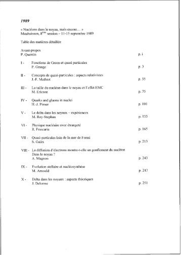 Concepts de quasi-particules - Cenbg - IN2P3