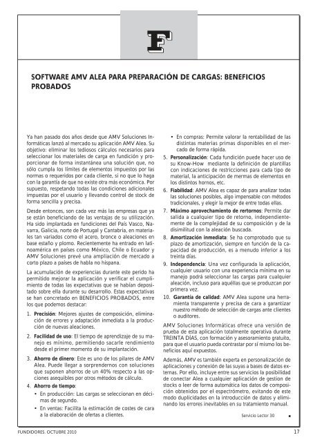 FUNDICIONES FERREAS Y NO FERREAS EN ARENA ... - Metalspain