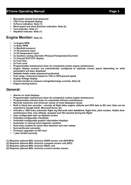 XTreme EFIS - MGL Avionics