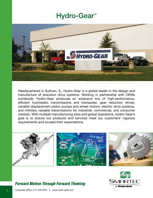 Hydro-Gear SMARTEC Transaxles Catalogue - BIBUS France