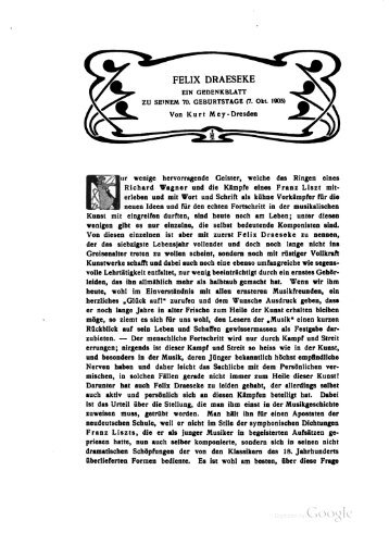 7. Okt. 1905 - Felix Draeseke Home Page