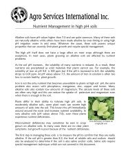 Nutrient Management on high pH soils - Agro Services International ...